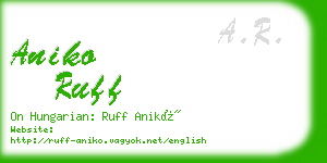 aniko ruff business card